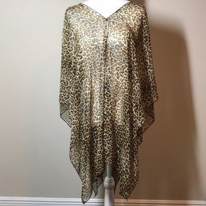 Leopard print cover up